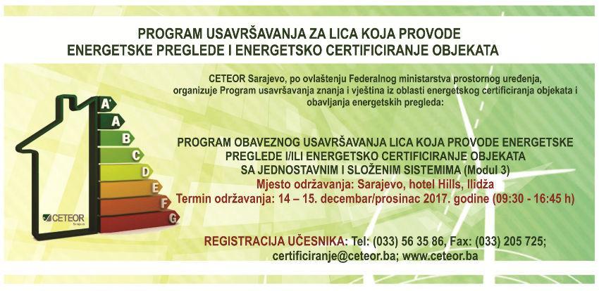 CETEOR: Poziv za učešće u programu usavršavanja