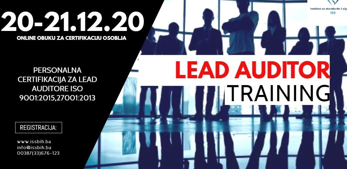 Online obuka sa personalnom certifikacijom za eksterne/lead auditore