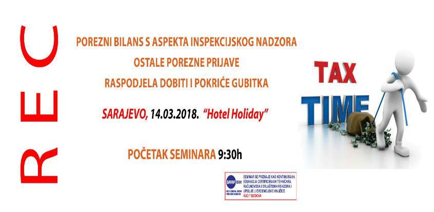 REC seminar: Porezni bilans s aspekta inspekcijskog nadzora