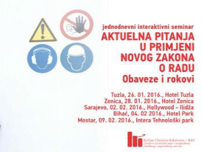 REC seminar: Aktuelna pitanja u primjeni novog Zakona o radu