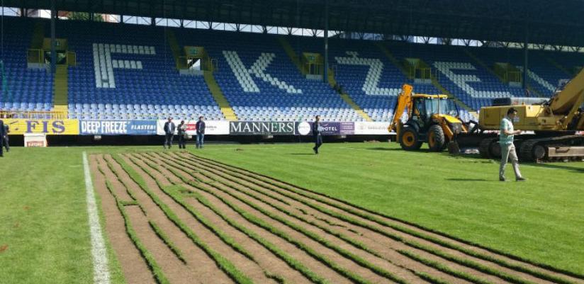 Počeli radovi na uklanjanju travnjaka stadiona 'Grbavica'