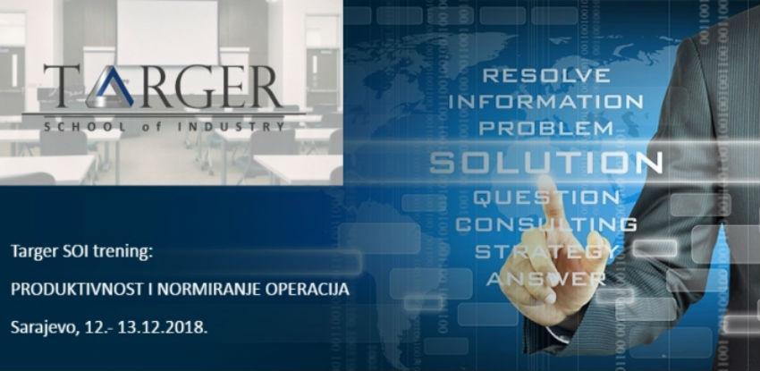 Targer School of Industry trening: PRODUKTIVNOST I NORMIRANJE OPERACIJA