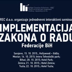 REC interaktivni seminar: Implementacija Zakona o radu u FBiH