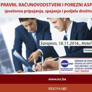 REC seminar: Pravni, računovodstveni i porezni aspekt MSFI 3