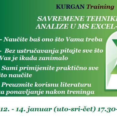 Savremene tehnike analize u MS EXCEL-u