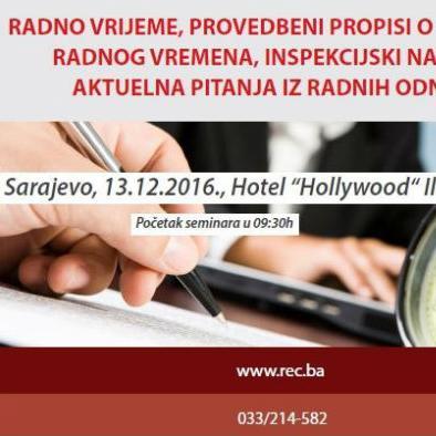 REC seminar: Radno vrijeme, provedbeni propisi o evidenciji radnog vremena