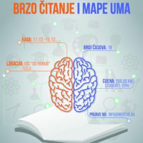 Najava seminara "Tehnike brzog čitanja i ubrzanog učenja" u Tuzli