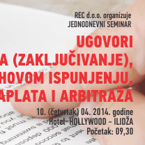 Seminar: Ugovori - nastajanje, realizacija i problemi u njihovom ispunjenju
