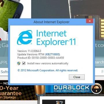 Internet Explorer 11 dostupan za Windows 7