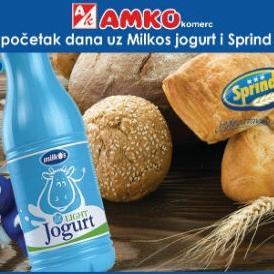 Zdrav početak dana uz Milkos jogurt i Sprind pecivo!