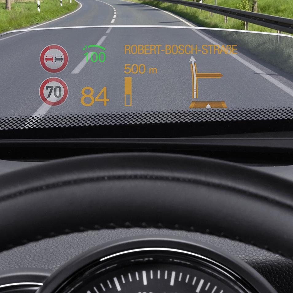 Boschev kombinirani zaslon za prikaz u vidnom polju