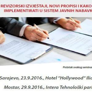 Revizorski izvještaj: Novi propisi i kako ih primjeniti u javnim nabavkama