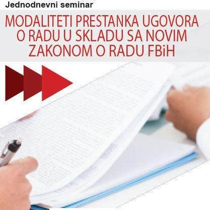 REC seminar: Modaliteti prestanka Ugovora o radu