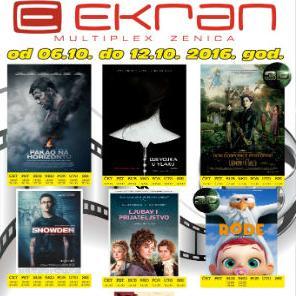 Multiplex Ekran od 06. oktobra donosi tri nova filmska naslova