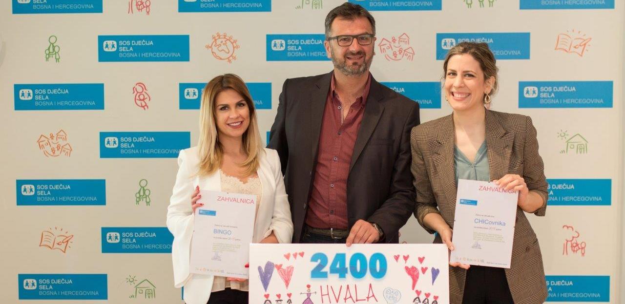 CHICovnik i Bingo kupci donirali 2.400 KM za troškove SOS porodice
