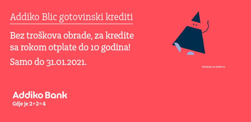 Addiko gotovinski krediti bez troškova obrade i u januaru 2021.