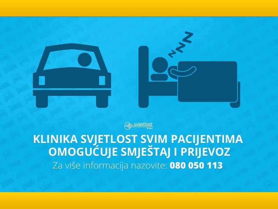 Klinika Svjetlost Banja Luka: Smještaj i prijevoz do klinike