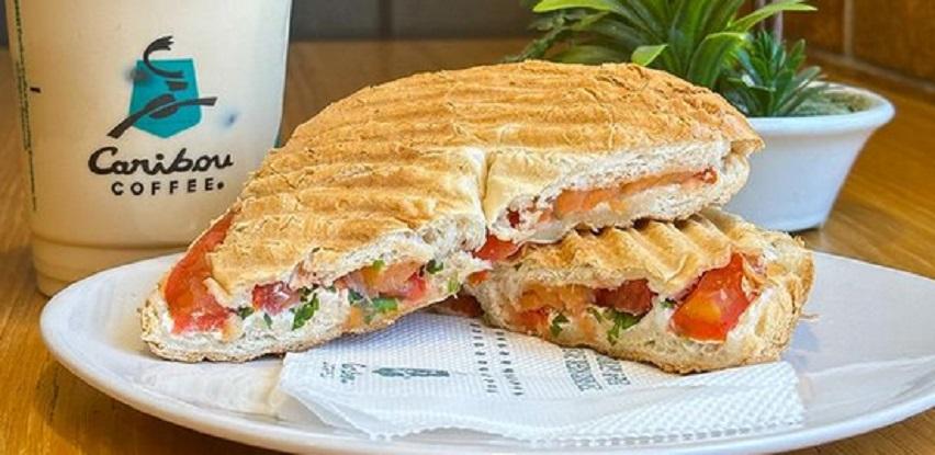 caribou coffee Smoked Trout Bagel Sandwich