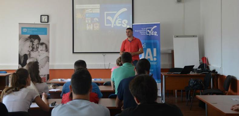 Prezentiranje programa za mlade YES Centar u Opštini Istočna Ilidža