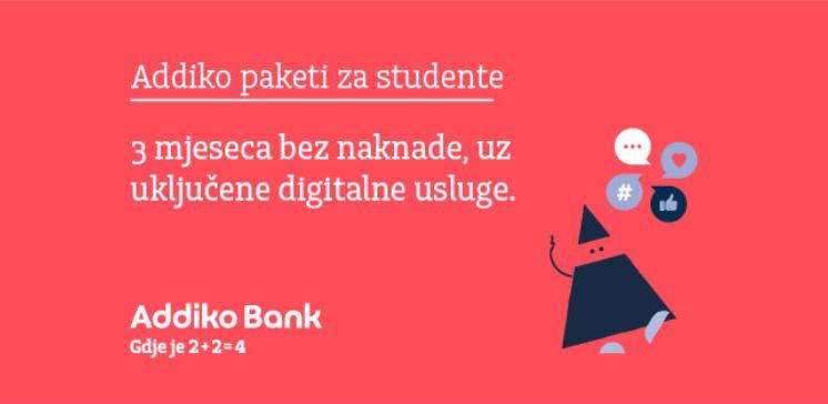 Studentski život je jednostavniji uz Addiko pakete za studente