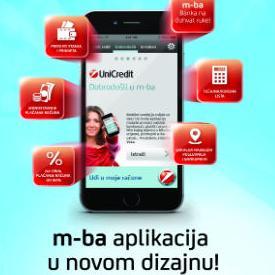 Aplikacija za mobilno bankarstvo UniCredit Bank u novom dizajnu
