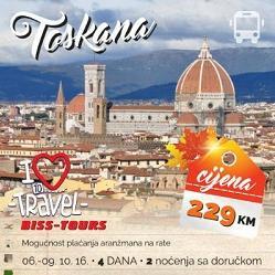 Iskoristite priliku da upoznate prelijepu Toscanu sa Biss Tours-om