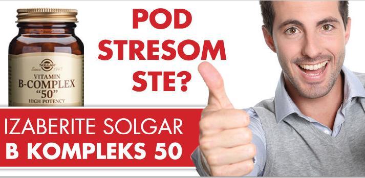 Pod stresom ste? Izaberite Solgar B-Kompleks 50!