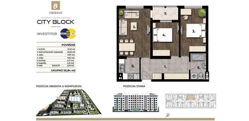 Preostali slobodni stanovi i garažna mjesta City Block Banja Luka