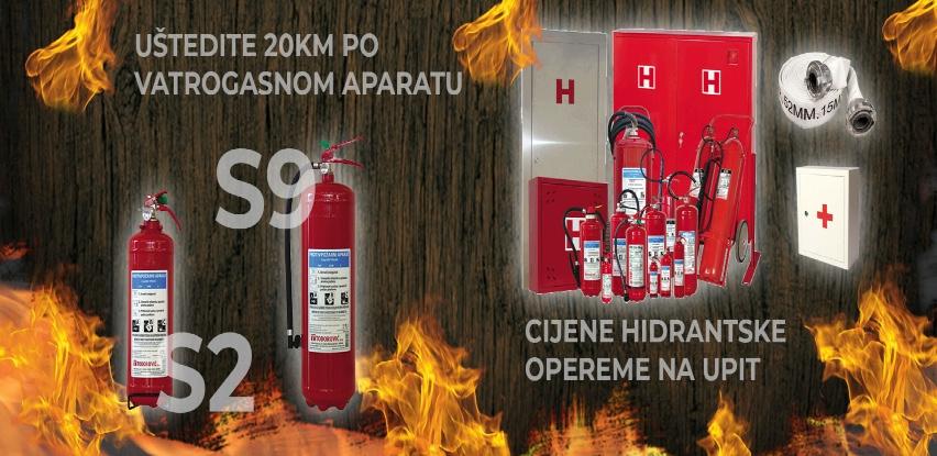 Velika akcija vatrogasnih aparata - Uštedite 20 KM po vatrogasnom aparatu