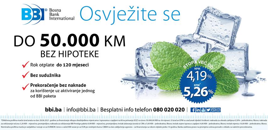 Aplicirajte online i "Osvježite se" uz akcijsko finansiranje BBI banke