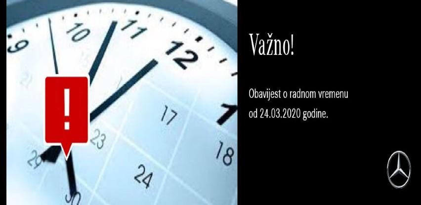 Obavijest o radnom vremenu od 24.03.2020 godine u Starline-u