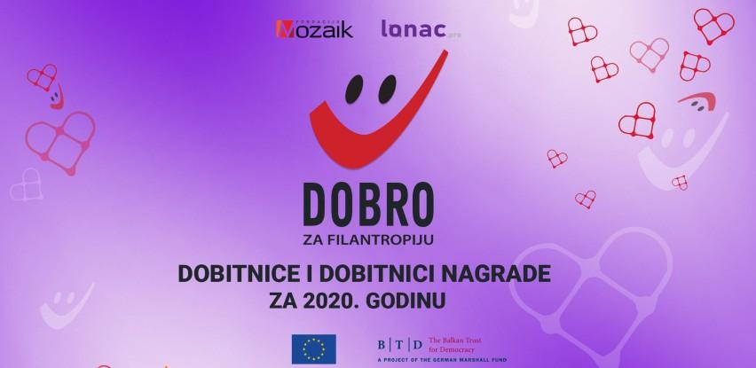Dodijeljene nagrade DOBRO za filantropiju u 2020. godini