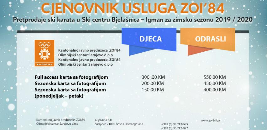 Akcijska prodaja Ski karata & Cjenovnik za zimsku sezonu 2019/2020