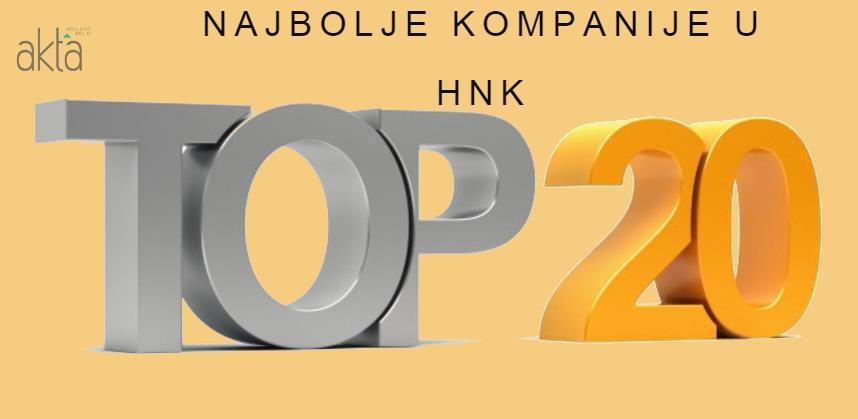 TOP 20 kompanija u HNK po prihodu, dobiti i broju radnika