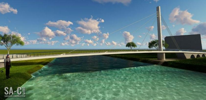 Pogledajte budući izgled pješačkog mosta na Ilidži kod Obija