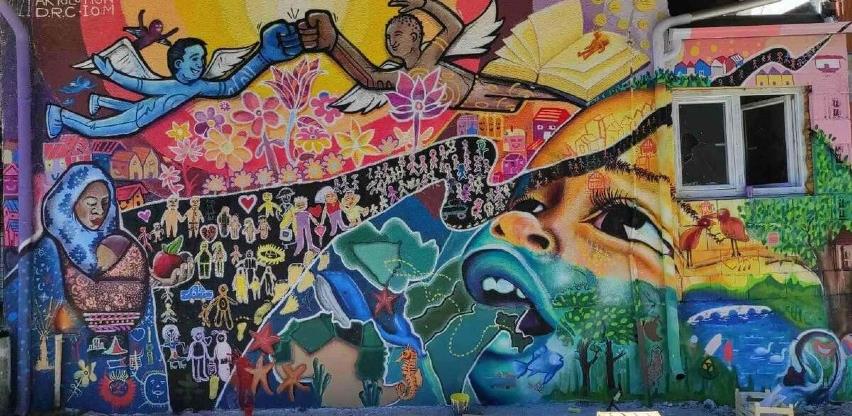 Mural u Blažuju: Putovanje migranata od rodne zemlje do zemlje snova