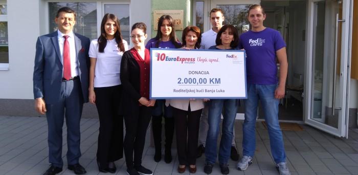 EuroExpress uz podršku FedEx-a uručila donaciju Roditeljskoj kući