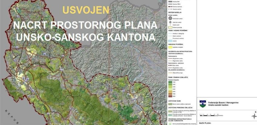 Usvojen Nacrt Prostornog plana Unsko-sanskog kantona 