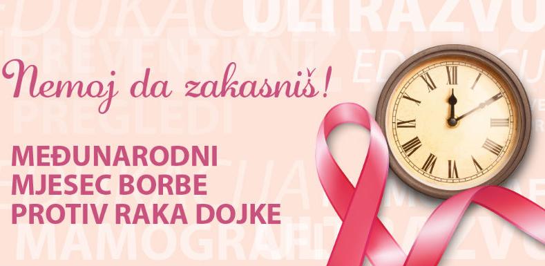 INZ kampanja 'Nemoj da zakasniš' u mjesecu borbe protiv raka dojke
