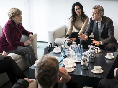 Angela Merkel sa Clooneyem o izbjegličkoj politici
