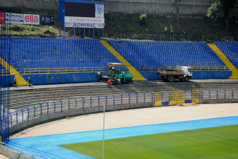 Nastavljaju se radovi na uređenju stadiona Grbavica