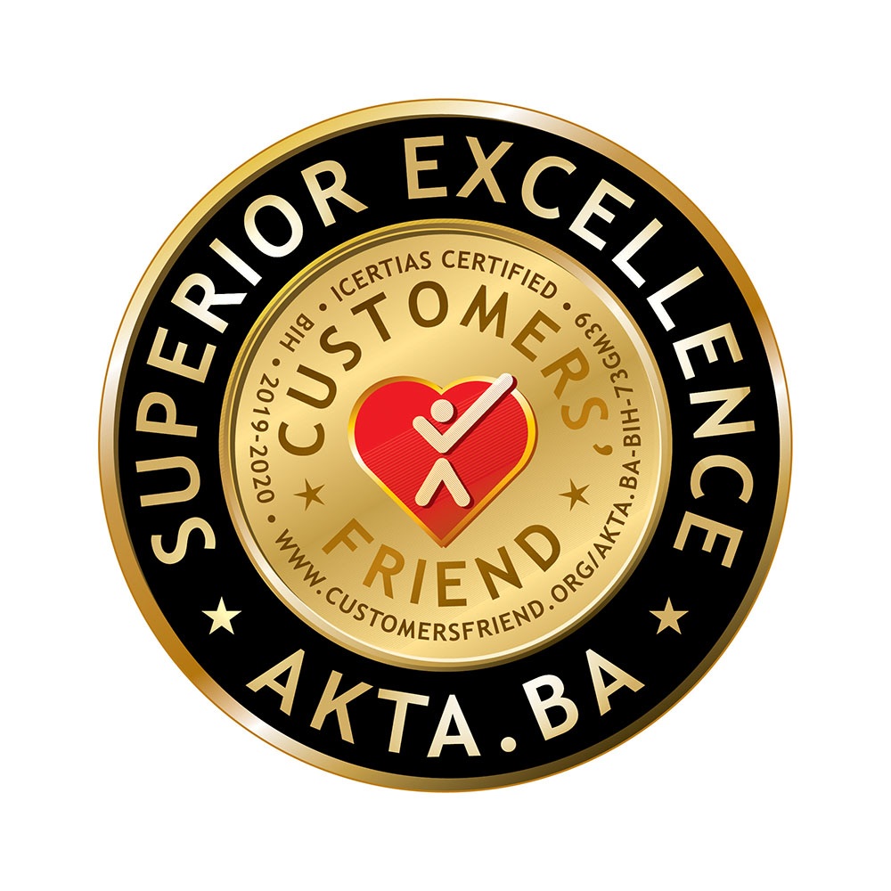 Akta.ba nosilac certifikata 'Customers' Friend – Vrhunska izvrsnost'