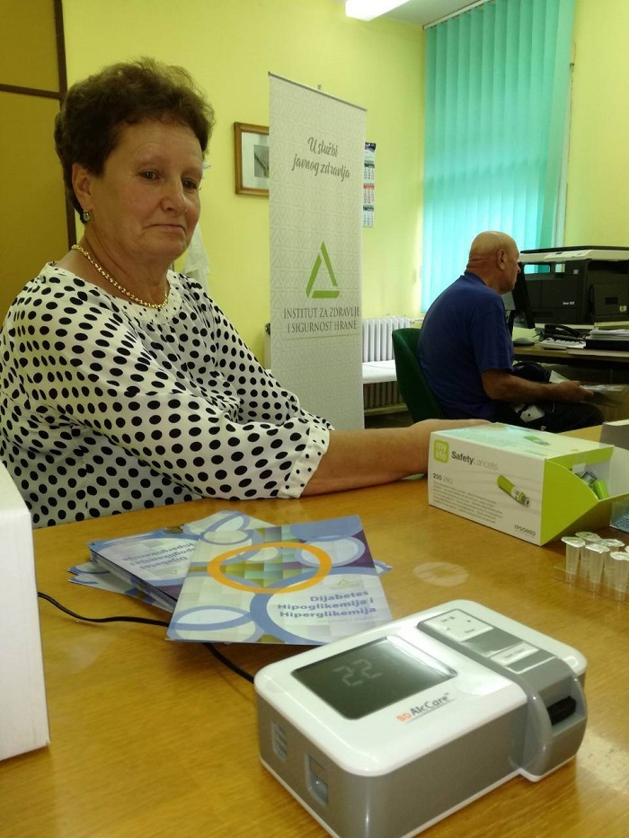 INZ i Savez udruženja dijabetičara ZDK organizovali mjerenje šećera u krvi