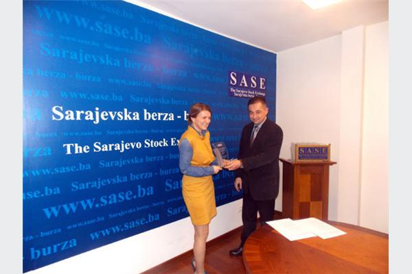 Dodijeljena priznanja najuspješnijim članovima Sarajevske berze
