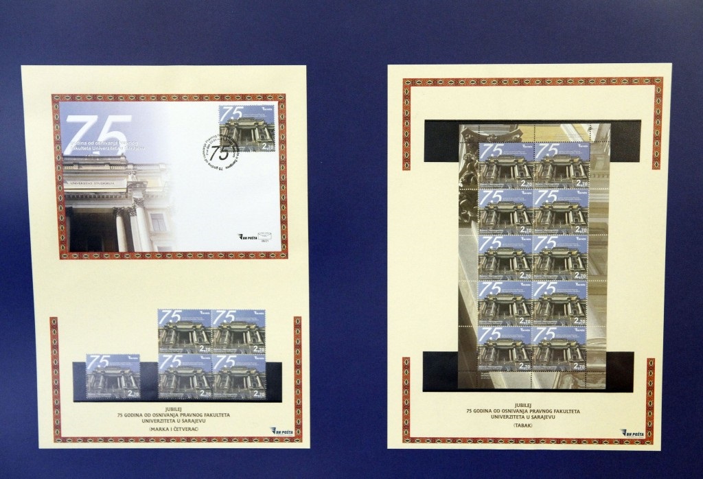 Promovirana poštanska marka posvećena Pravnom fakultetu UNSA