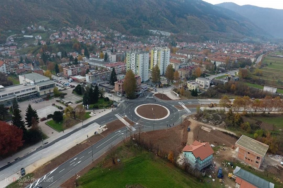 Završena izgradnja kružnog toka u Hrasnici (Foto)