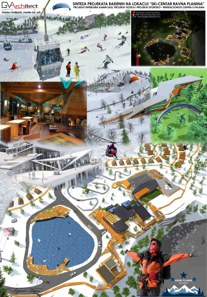 Sinteza projekata arhitekte Vladana Golijanina rađenih na lokalitetu ski centra