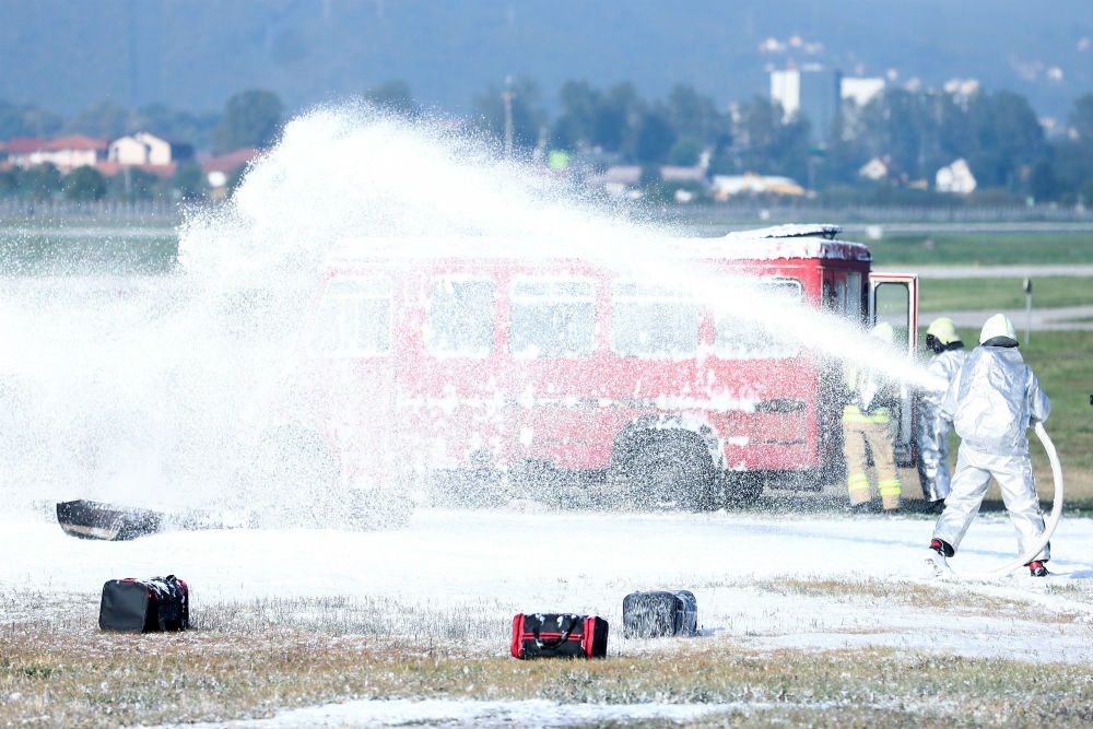 Održana vježba 'Nesreća zrakoplova u krugu Međunarodnog aerodroma Sarajevo'