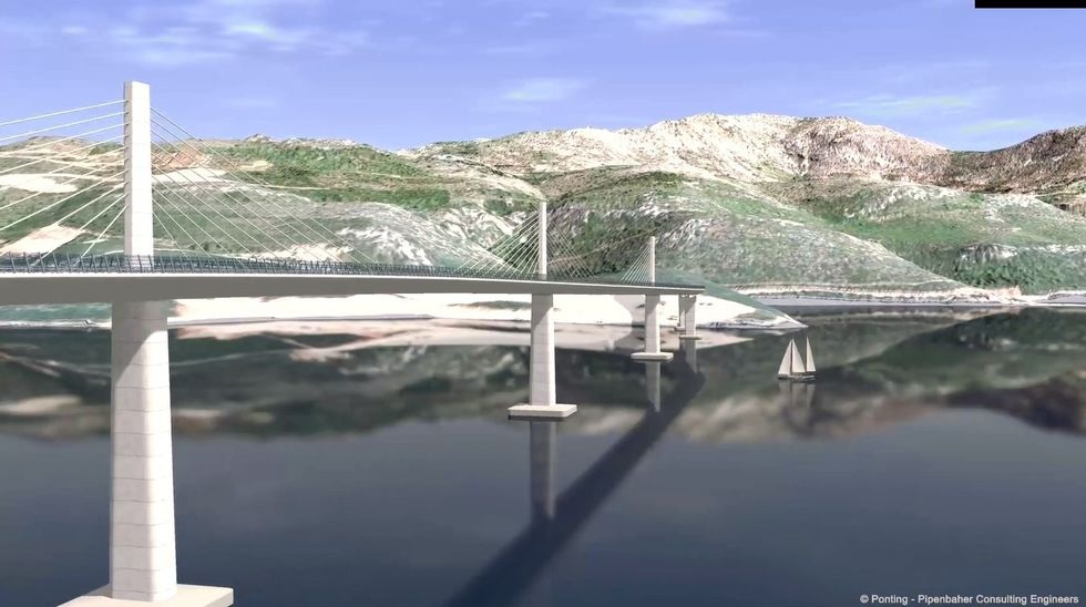 Hrvatske ceste objavile simulaciju izgleda Pelješkog mosta
