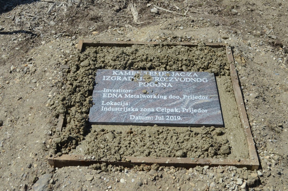 Položen kamen temeljac za izgradnju novog pogona firme Edna Metalworking